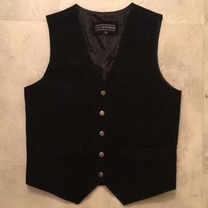 Roper western style black suede vest